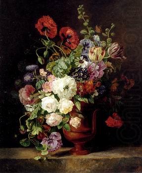Floral, beautiful classical still life of flowers.078, unknow artist